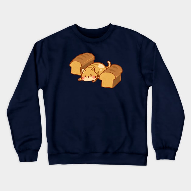 Cat bread Crewneck Sweatshirt by vooolatility